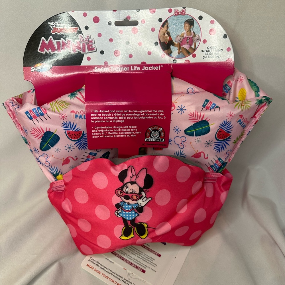 Sumer bundle- SwimWays Minnie Mouse Life Jacket & 2 pack sunsquad beach towels - Picture 3 of 7